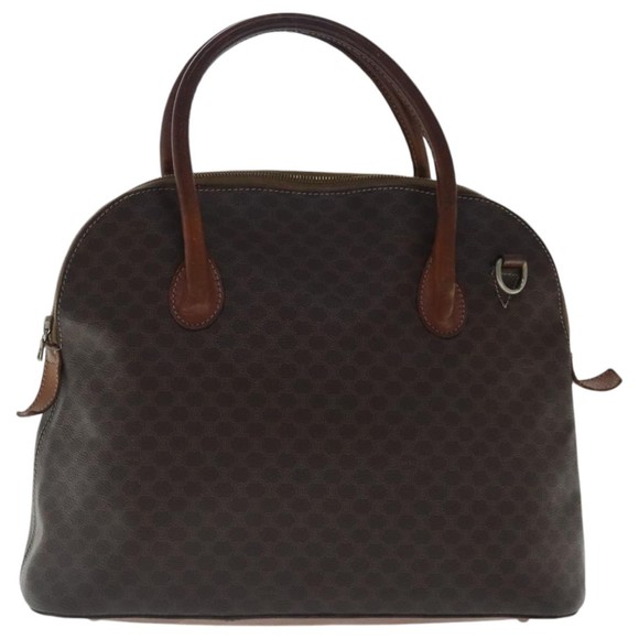 CELINE Macadam Canvas Hand Bag PVC Leather Gold Brown Auth bs19145 - Picture 13 of 16